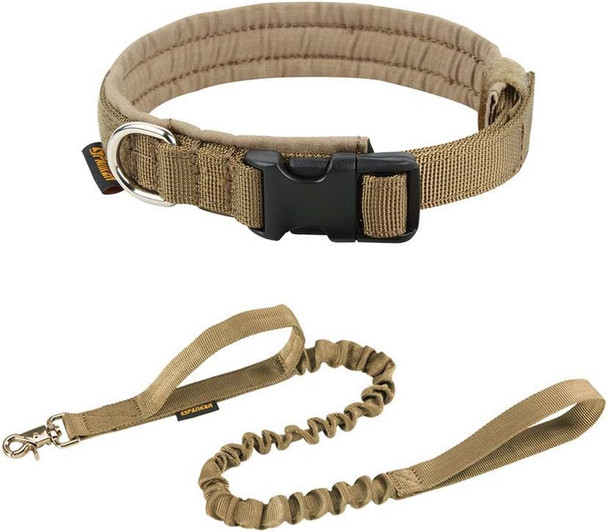 S Size Puppy Dog Collar Nylon Adjustable Military Bungee Dog Leash Elastic Leads Rope With Handle