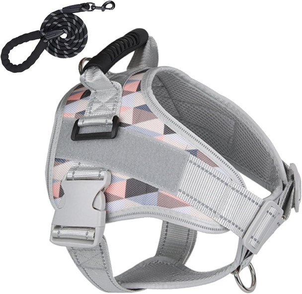 Dog Vest Harness With Leash, Reflective Dog Harnesses With Handle, Adjustable Dog Harness Girl Boy, Escape Proof Dog Harness And Leash Set, No Pull Dog Harness For Large Medium Sized Dog,L