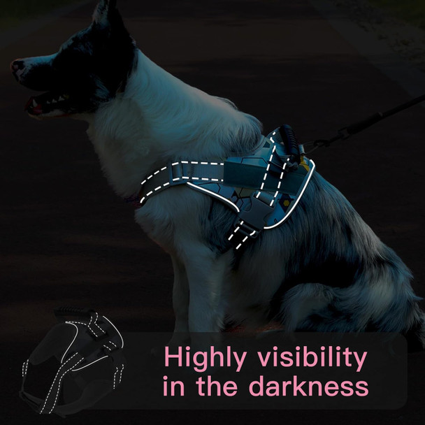 Dog Vest Harness With Leash, Reflective Dog Harnesses With Handle, Adjustable Dog Harness Girl Boy, Escape Proof Dog Harness And Leash Set, No Pull Dog Harness For Large Medium Sized Dog,L