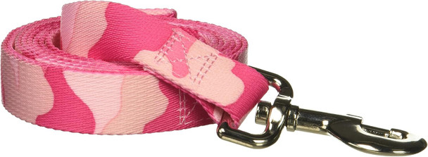 Guardian Gear Nylon Camo Dog Leash, 6-Feet X 1-Inch Lead, Pink