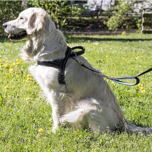 Happilax Norwegian No Pull Harness For Medium Dogs And Small Dogs - Adjustable Dog Harness - Soft Padded Harness - Reflective - 23'' - 30''