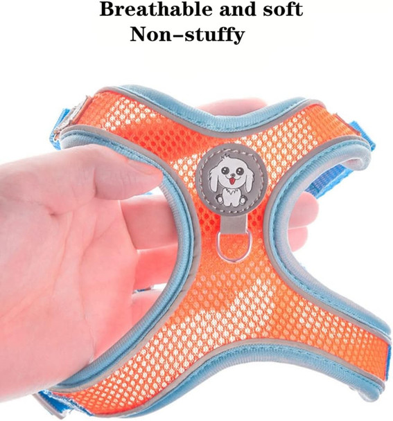 Dog Harness And Leash Step-In Air All Weather Mesh Step In Vest Harness For Small And Medium Dogs Yellow M