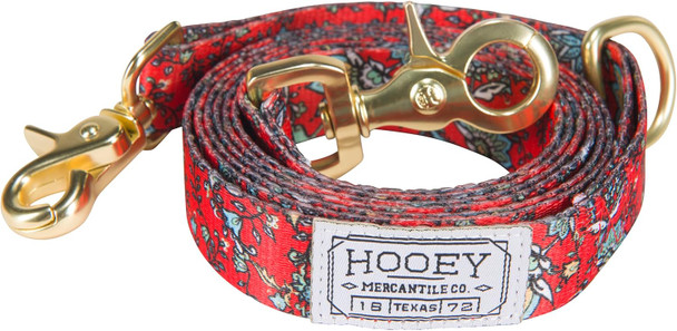 Hooey Nomad Dog Leash, Durable Polyester Webbing Leash With Graphic-Inspired Prints, Western Floral, 6'