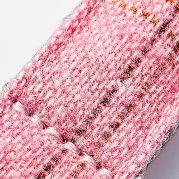 Hugo & Hudson Tweed Dog Collar Quick Release Metal Safety Buckle, Grey Checkered Herringbone, L