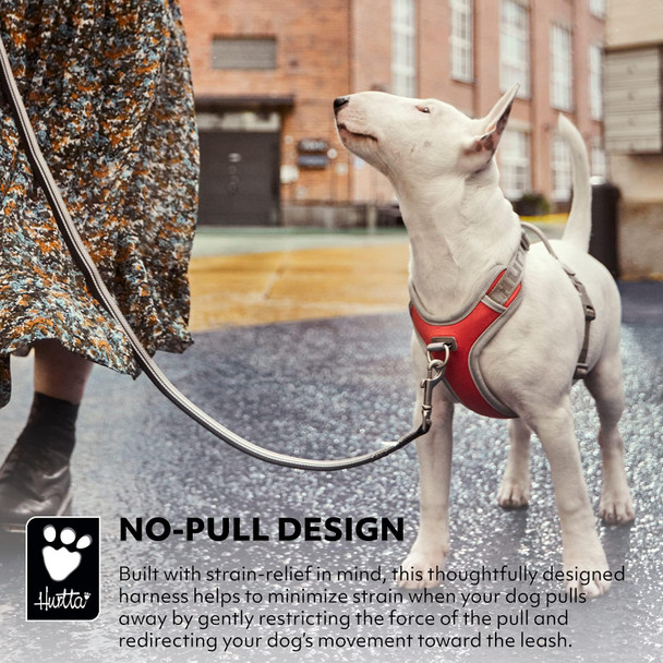 Hurtta Venture No-Pull Dog Harness, Coral, 14-16 In
