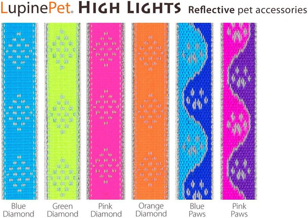 Lupine Reflective Cat And Small Pet H-Style Harness In 1/2 Wide Green Diamond With 9 To 14 Adjustable Girth