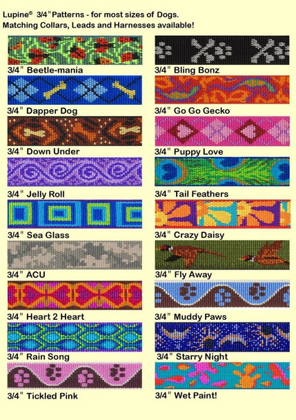 Lupinepet Originals 3/4 Rain Song 10-14 Martingale Collar For Small Dogs Lupinepet Originals 3/4 Rain Song 10-14 Martingale Collar For Small Dogs