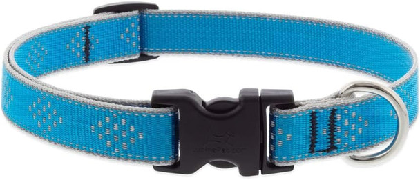 Lupine Reflective Small Dog Collar 3/4 Wide Blue Diamond Adjusts From 9 To 14 Lupine Reflective Small Dog Collar 3/4 Wide Blue Diamond Adjusts From 9 To 14