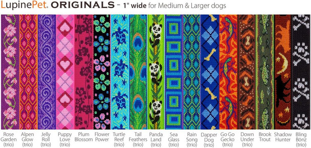 Lupinepet Originals 1 Rain Song 12-20 Adjustable Collar For Medium And Larger Dogs Lupinepet Originals 1 Rain Song 12-20 Adjustable Collar For Medium And Larger Dogs