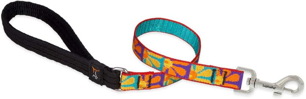 Lupinepet Originals 3/4 Crazy Daisy 2-Foot Traffic Lead/Leash For Medium And Larger Dogs Lupinepet Originals 3/4 Crazy Daisy 2-Foot Traffic Lead/Leash For Medium And Larger Dogs