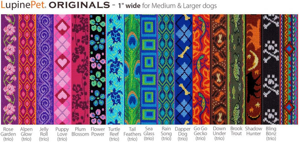 Lupinepet Originals 1 Bling Bonz 4-Foot Padded Handle Leash For Medium And Larger Dogs Lupinepet Originals 1 Bling Bonz 4-Foot Padded Handle Leash For Medium And Larger Dogs