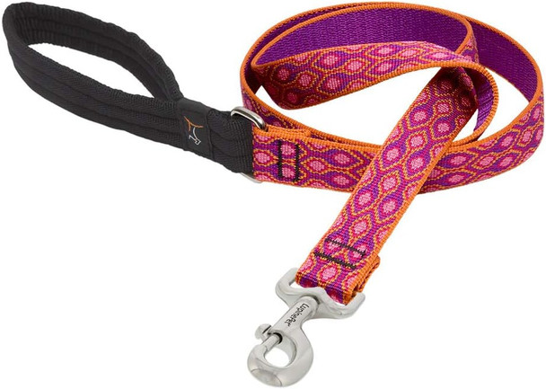Lupinepet Originals 1 Alpen Glow 4-Foot Padded Handle Leash For Medium And Larger Dogs Lupinepet Originals 1 Alpen Glow 4-Foot Padded Handle Leash For Medium And Larger Dogs