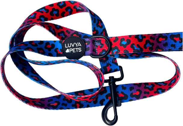 Luvya Dog Leash, 80S Retro Animal Print For Pets Small To Large