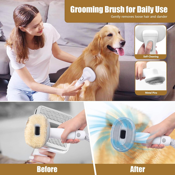 Lvittypet Dog Grooming Vacuum, 7 In 1 Dog Grooming Kit, Dog Vacuum For Shedding Grooming, Pet Grooming Vacuum For Dogs, Suction 99% Pet Hair, 2L Dust Cup, Pet Vacuum Kit For Dogs Cats Grooming At Home