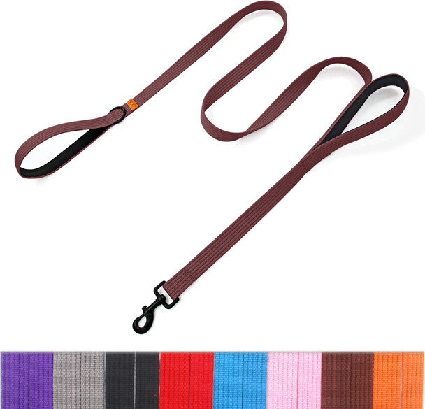 Lynxking Dog Training Leash Double Handle Dog Leash Heavy Duty 6Ft Webbing 2 Padded Handles Leash Long Reflective Safety Walking Lead For Small Medium Large Dogs