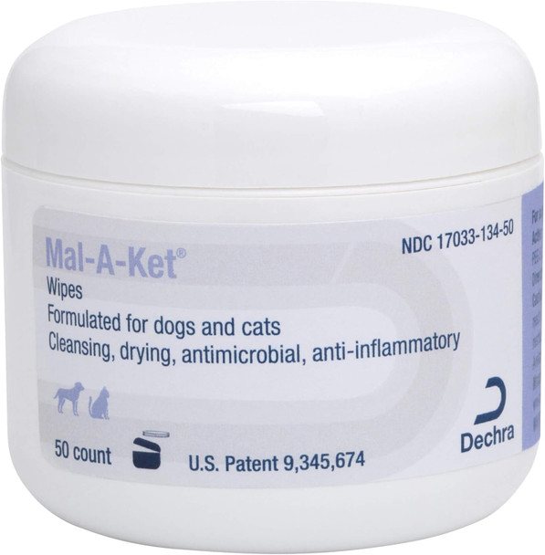 Wipes For Dogs And Cats, 2.25 Round, 50 Count Jar