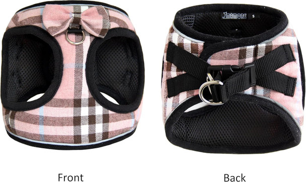 Mesh Soft Dog Harness, Adjustable No Pull Reflective Comfort Pet Vest For Dogs (Pink, Xx-Small)