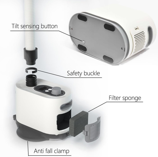 Marchul Dog Dryer s Your Hands With Flexible Hose, Dog Hair Dryer For Grooming, Speed Temperature Adjustable Dog Blow Dryer (White)