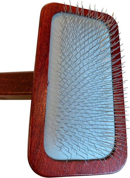 Mars Professional Dematting Undecoat Slicker Grooming Dog Brush With Woden Handle, Made In Germany, 7 Length