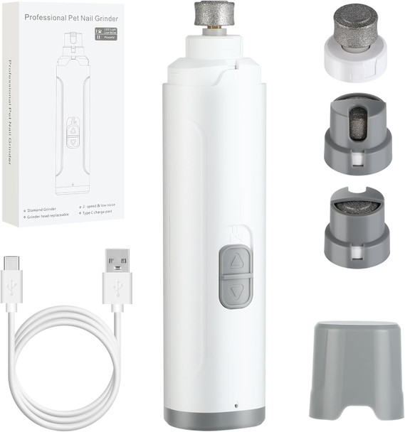 Dog Nail Trimmers, Usable For Cat Nail Clipper, Dog Nail Grinder, d Dog Nail Grinder Silent Use, Rechargeable Battery, Equipped With Led Light, Suitable For Small/Medium/Large Dogs