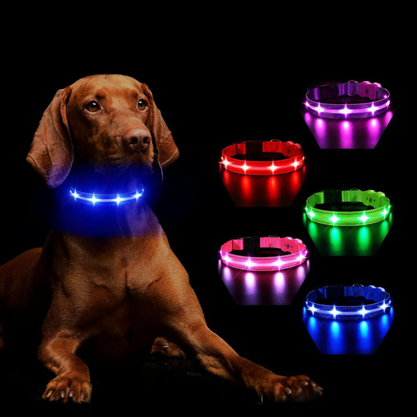 Masbrill Light Up Dog Collars-Rgb Led Dog Collar Rechargeable Lighted Dog Collar Water-Resistant Glow Up Night Walking Dog Collar For Small Medium Large Dogs Masbrill Light Up Dog Collars-Rgb Led Dog Collar Rechargeable Lighted Dog Collar Water-Resistant Glow Up Night Walking Dog Collar For Small Medium Large Dogs