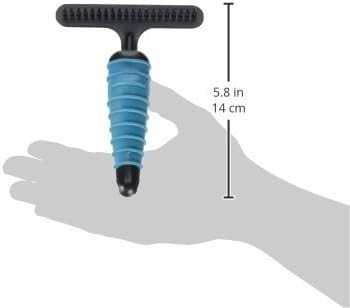 Master Grooming Tools Ergonomic Undercoat Rakes — Efficient Tools For Grooming Dogs, Long Pins, Black