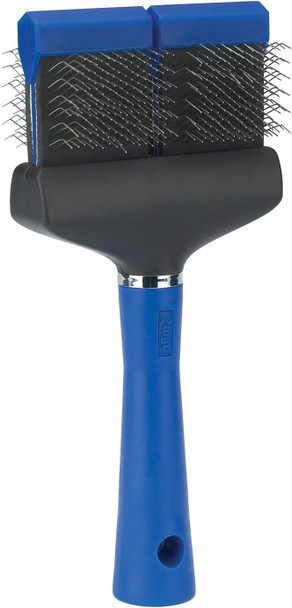 Master Grooming Tools Double-Sided Extra Firm Flexible Slicker Brushes—Versatile Brushes For Grooming Dogs - Blue, 8L X 4W, Large Master Grooming Tools Double-Sided Extra Firm Flexible Slicker Brushes—Versatile Brushes For Grooming Dogs - Blue, 8L X 4W, Large