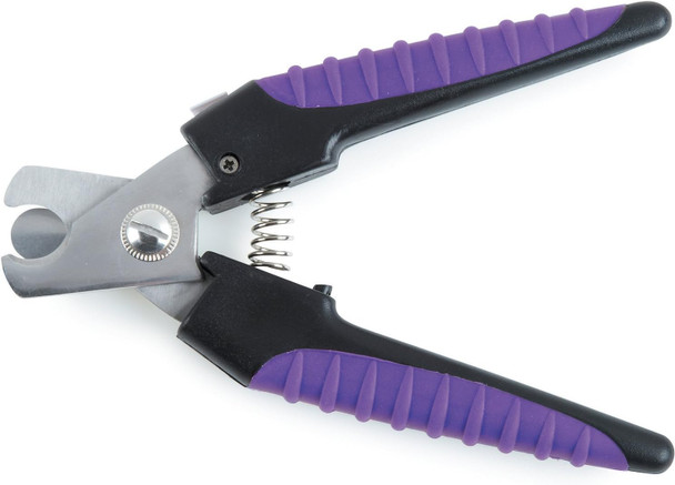 Master Grooming Tools Ergonomic Pro Nail Clippers — Stainless Steel Clippers For Trimming Pet Nails - Purple, Large, 6¼