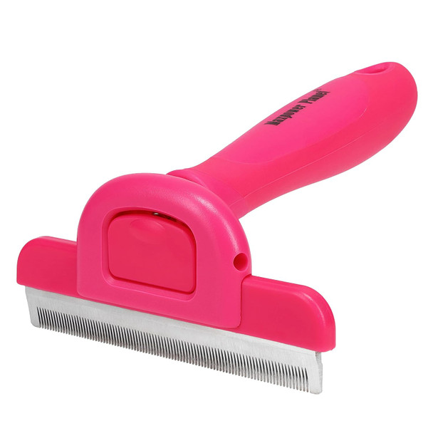 Maxpower Planet Pet Grooming Deshedding Dog Brush - Cat And Dog Deshedding Brush Tool - Deshedder For Dogs Comb - Dog Brush Short Hair And Medium Pet Hair - Reduces Shedding Up To 95% - Pink