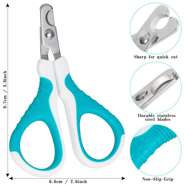 Pet Grooming Brush & Nail Clipper - Double Sided Shedding, Dematting Undercoat Rake For Dogs, Cats - Extra Wide Dog Brush For Shedding, Cat Brush & Cat Nail Clipper, Kitten Nail Trimmers - Set Of 2