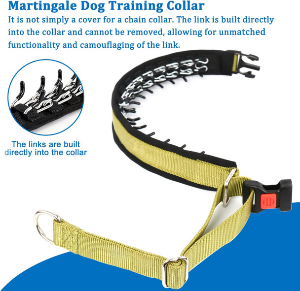 Mayerzon No Pull Dog Collar, Martingale Collar For Small Medium Large Dogs, Dog Anti Pull Collar With Buckle And Heavy Duty Nylon For Walking Training Hunting, Safe And Easy To Use