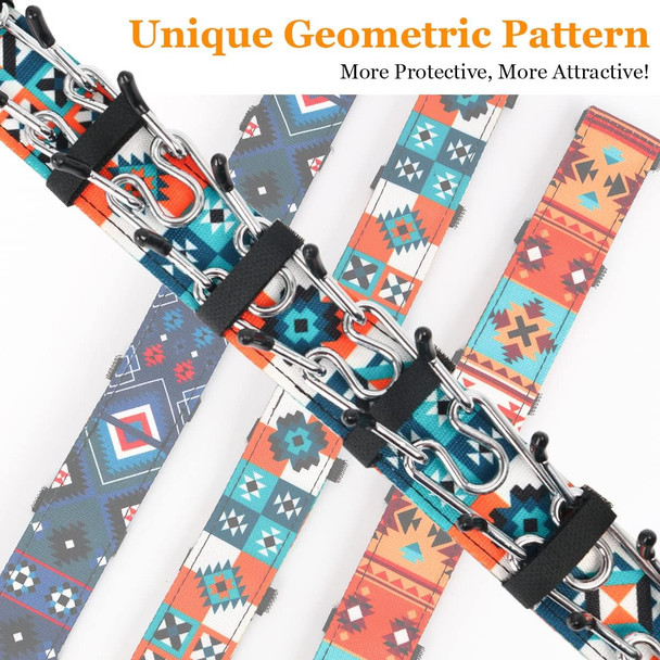 Mayerzon No Pull Dog Collar, Anti Pull Collars For Small Medium Large Dogs, Dog Training Collar With Printed Nylon Cover, Walking Collar With Carabiner And Adjustable Links