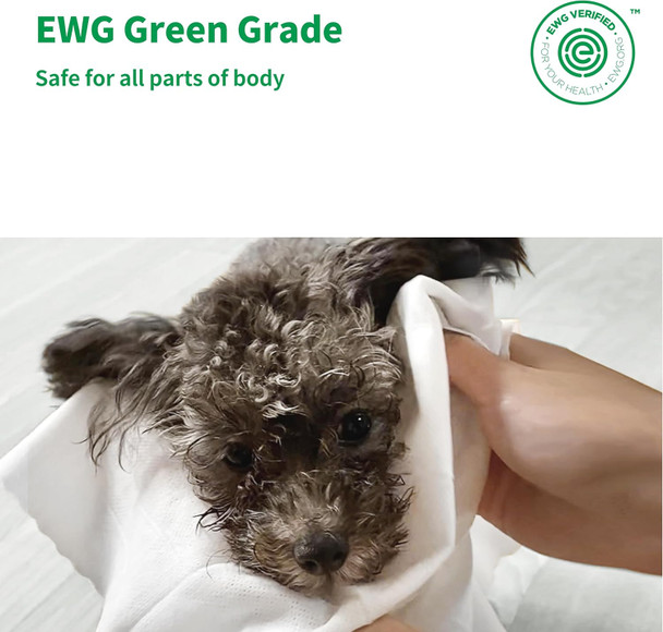 Extra Large Size - 20.5 X 12.6 Pet Wipes Individually Packaged Paw Wipes Hypoallergenic Grooming Bathing Green Tea Scented Deodorizing Tear Stain All Purpose Bath Wipes - 5 Count Extra Large Size - 20.5 X 12.6 Pet Wipes Individually Packaged Paw Wipes Hypoallergenic Grooming Bathing Green Tea Scented Deodorizing Tear Stain All Purpose Bath Wipes - 5 Count