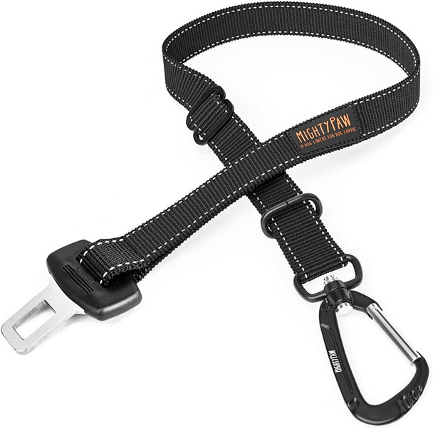 Mighty Paw Dog Car Safety Belt - Dog Seatbelt Ensures Pet Protection While Driving - Seatbelt For Dogs For Car - Dog Vehicle Accessory - Dog Car Seat Belt Attachment - Car Leash Restraint System