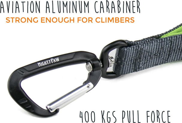 Mighty Paw Tactical Dog Leash - Dual Handle - Shock Absorbing Bungee Dog Leash - Comfortable Neoprene Padding - Premium Leash - Long Dog Leash - Dog Leash With Traffic Handle - Dog Lead (Canvas)