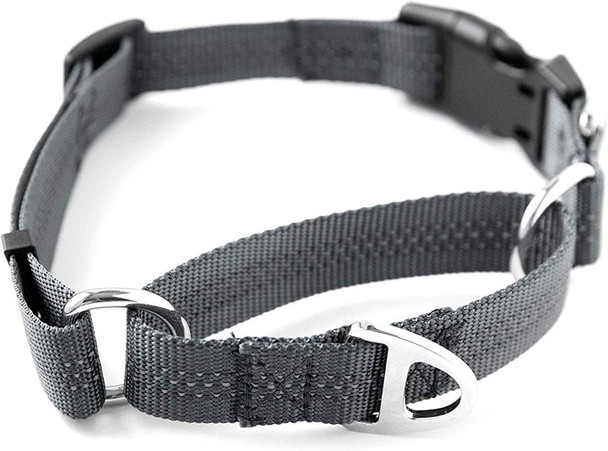 Mighty Paw Martingale Nylon Training Collar - Trainer Approved Collar - Reflective Stitching Nylon Dog Collar - Reflective Martingale Collar - Strong Collar For All Dog Breeds - Optimal Dog Training