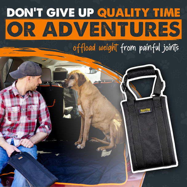 Mighty Paw Dog Lift Harness - 0-60 Lbs Dog Hip And Hind Leg Support Sling - Dog Support Harness For Back Legs - Comfortably Supports Elderly Dogs With Hip And Acl Brace - Injury Support Harness - Med