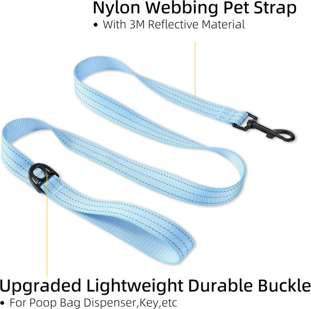 Mile High Life Heavy Duty Dog Leash For Large And Medium Dogs, Reflective Leash For Night Safety, Strong And Durable Leashes For Walking And Training (4Ft X 3/5''Wide, Blue)