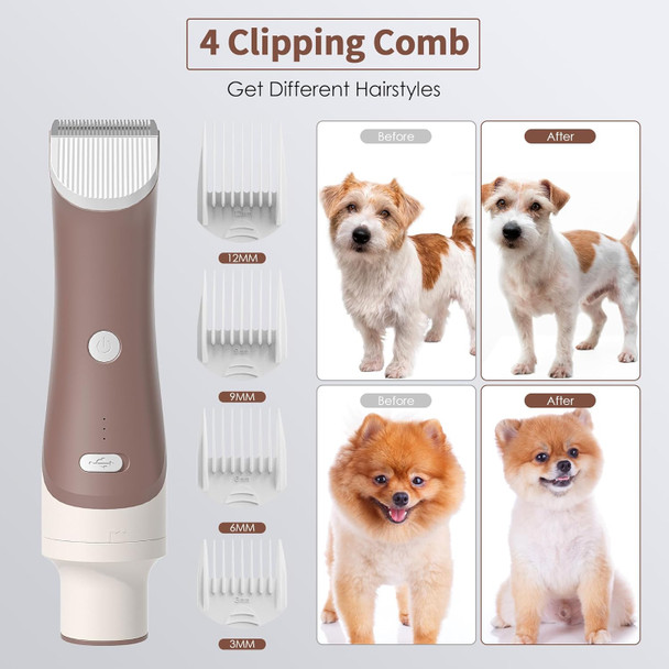 Dog Grooming Kit & Vacuum, 6-In-1 Dog Vacuum Brush For Shedding Grooming-Professional Lightweight Large Dust Cup Suction 99% Pet Hair, Pet Grooming Vacuum For Dog Cats Pet Hair