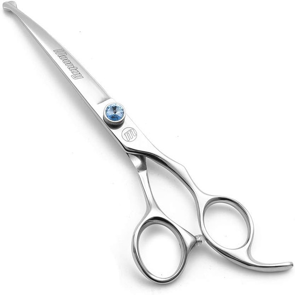 Professional Dog Grooming Straight, Curved, Thinning/Blending/Chunking Scissors Kit, Jp-440C Stainless Steel Pet Cat Hair Cutting/Trimming Shears, Silver