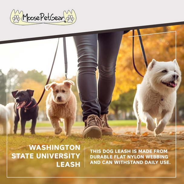 Dog Leash – Washington State University Cougars Pet Leash, Made In The Usa – 1 Inch Wide X 4 Feet Long, Red/Gray Box Logo Dog Leash – Washington State University Cougars Pet Leash, Made In The Usa – 1 Inch Wide X 4 Feet Long, Red/Gray Box Logo
