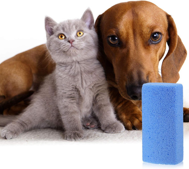 Mudder 6 Pieces Pet Hair Remover For Dog Cat Pet Hair Stone Remover Pumice Pet Hair Rock Removal Tool For Laundry Furniture Reusable Dog Hair Remover Easy To Clean, Blue, 4 Inch