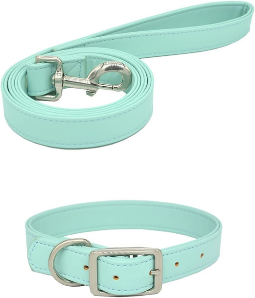 Soft & Stylish Leather Dog Collar And Leash Set, Comfortable And Durable Leather Dogs Collar And Leash For Small Medium Large Dogs