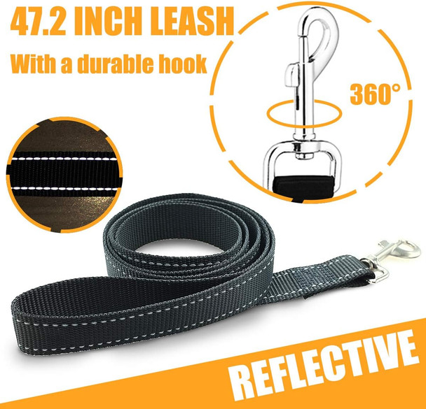 No Pull Dog Harness, Breathable Adjustable Comfort, Leash Included, For Small Medium Large Dog, Best For Training Walking Yellow S