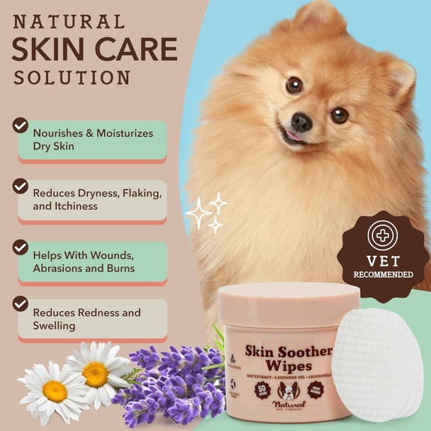 Natural Dog Paw Wipes -50 Ct- Organic, Vegan Pet Paw Wipes For Dogs, Eco-Friendly Dog Paw Wipes For Dogs, Ideal For Removing Dirt, Allergens & Moisturizes Dry Cracked Paws, Coconut Oil & Cocoa Butter