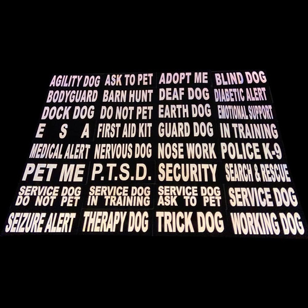 Ask To Pet Vest Patches Removable Service Dog Patch With Reflective Printed Letters For Support Dog Vest Harness Collar Or Leash (Ask To Pet), White Ask To Pet Vest Patches Removable Service Dog Patch With Reflective Printed Letters For Support Dog Vest Harness Collar Or Leash (Ask To Pet), White