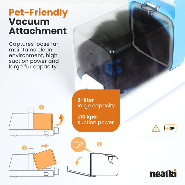 Hair Trimmer Grooming Kit, Low Noise, Pet Supplies For Shedding Dogs And Cats, Clippers, Nail Trimmer, Grinder & Brush, Vacuum Attachment, Unisex