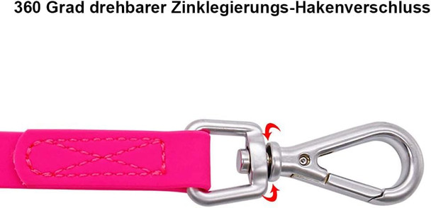 Waterproof Dog Training Leash 50Ft 30Ft 15Ft 10Ft 5Ft Heavy Duty Recall Long Lead For Large Medium Small Dogs (50Ft, Pink)