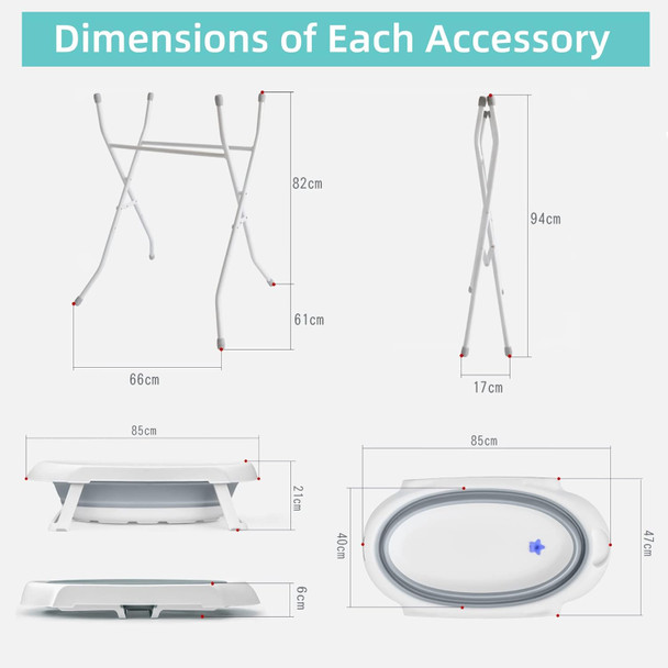 Nisorpa Dog Bath Tub, 32.3 Inch Foldable Pet Grooming Wash Station With Drainpipe Indoor & Outdoor Portable Puppy Shower Washtub For Small & Medium Sized Pets (Gray) Nisorpa Dog Bath Tub, 32.3 Inch Foldable Pet Grooming Wash Station With Drainpipe Indoor & Outdoor Portable Puppy Shower Washtub For Small & Medium Sized Pets (Gray)