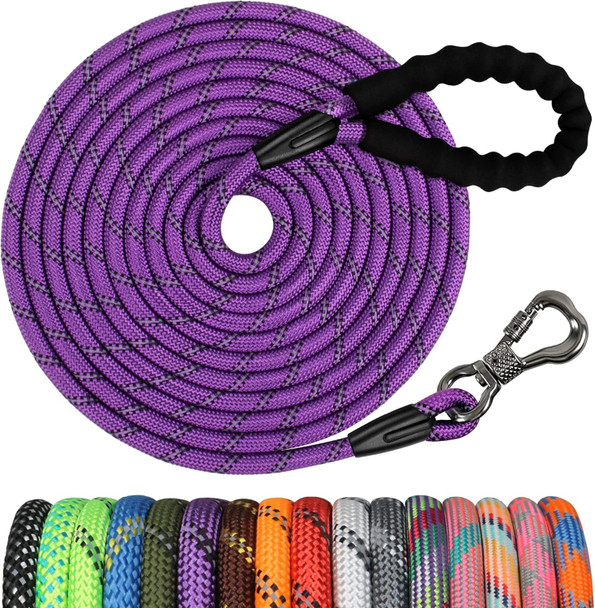 Ntr Heavy Duty Dog Leash,5Ft Teal Rope Leash For Dog Training With Swivel Lockable Hook,Reflective Threads And Comfortable Handle,Dog Lead For Walking,Hunting,Camping For Medium And Large Dog